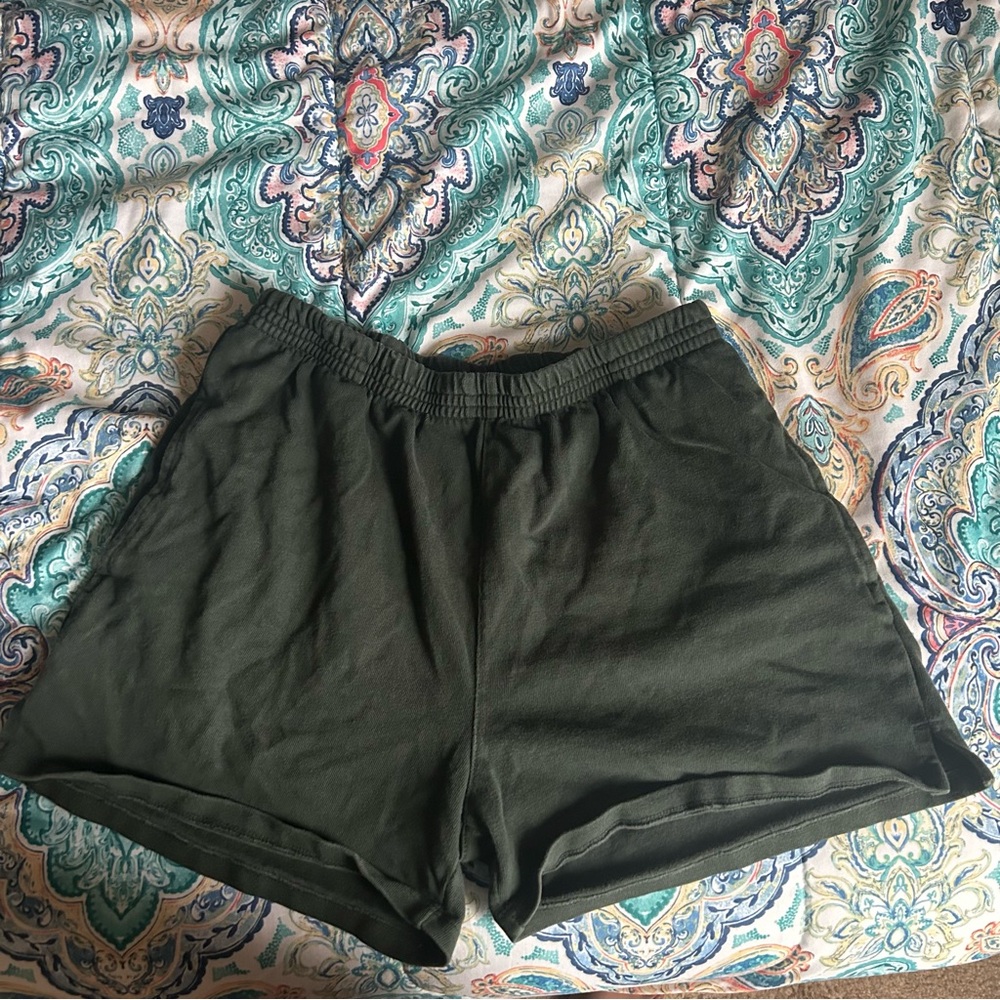 Brandy Melville Green Rosa Shorts